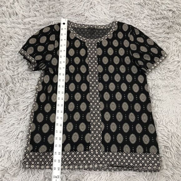 J. Crew S Mixed Print T-Shirt Short Sleeve Women's Blouse - Picture 7 of 9